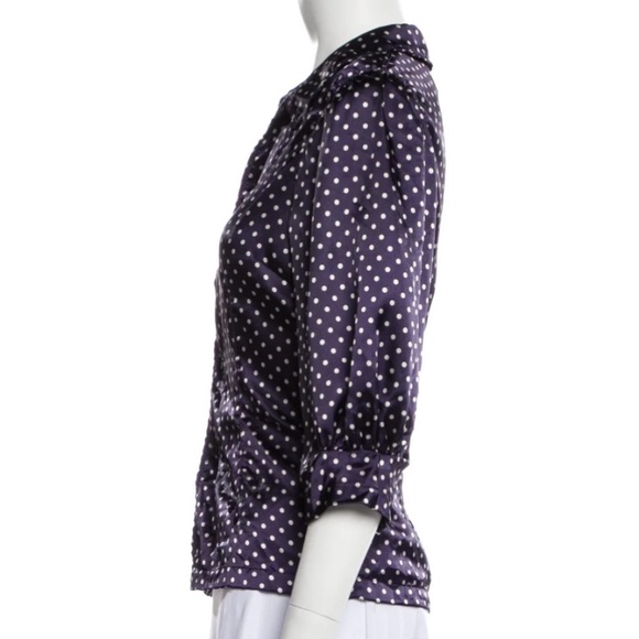 Comme des Garçons blouse - blue polka dot- M/L - Picture 3 of 3